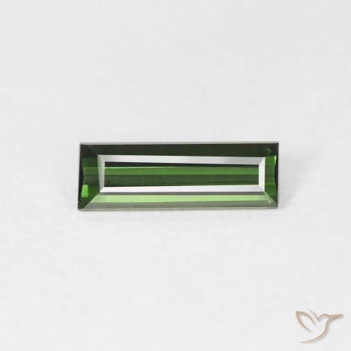 0.61ct 天然 暗绿色 碧玺, 狭长方形, VVS