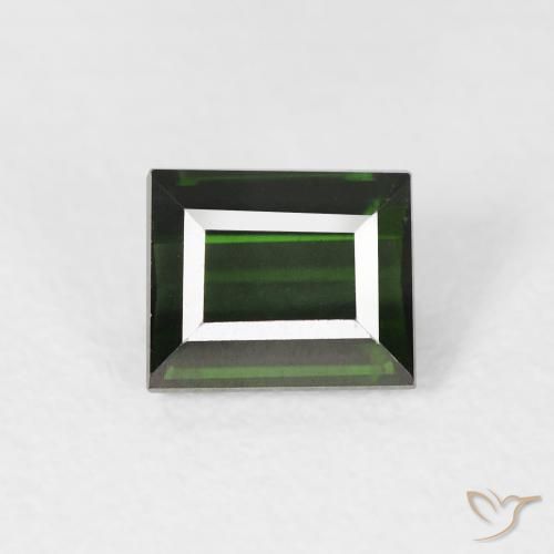 1.14ct 天然 暗绿色 碧玺, 狭长方形, VVS