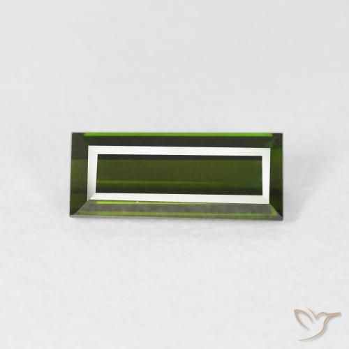 1.24ct 天然 森林绿 碧玺, 狭长方形, VVS