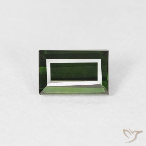 0.72ct 天然 暗绿色 碧玺, 狭长方形, VVS