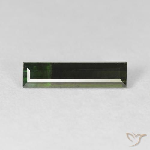 1.61ct 天然 非常深绿色 碧玺, 狭长方形, VS