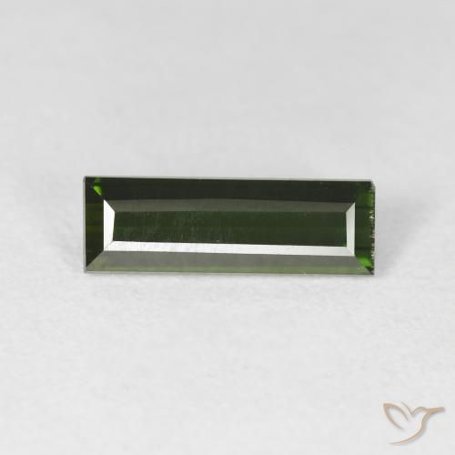 1.70ct 天然 深绿色 碧玺, 狭长方形, VS