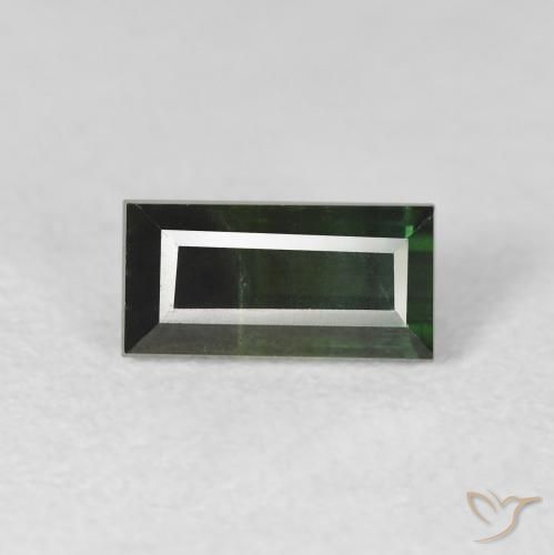 1.14ct 天然 非常深绿色 碧玺, 狭长方形, VS