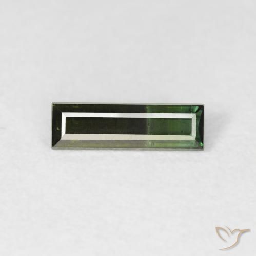 0.54ct 天然 非常深绿色 碧玺, 狭长方形, VS