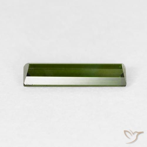 0.76克拉天然碧玺，狭长方形，VVS-VS