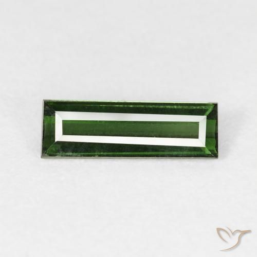 0.77ct 天然 暗绿色 碧玺, 狭长方形, VVS-VS