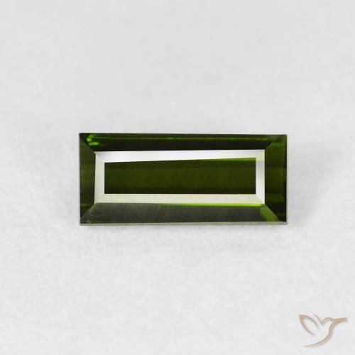 0.77ct 天然 深绿色 碧玺, 狭长方形, VVS