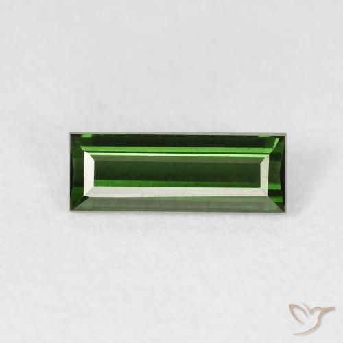 0.85ct 天然 深绿色 碧玺, 狭长方形, VVS