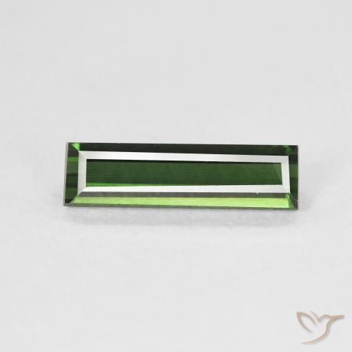 1.11ct 天然 暗绿色 碧玺, 狭长方形, VVS