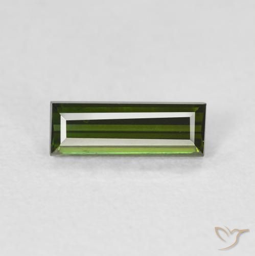 0.66ct 天然 深绿色 碧玺, 狭长方形, VVS