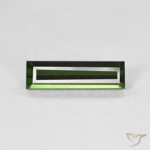 1.20ct 天然 深绿色 碧玺, 狭长方形, VVS