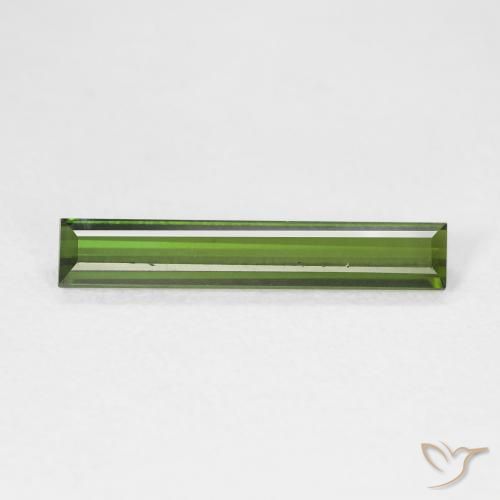 1.39ct 天然 深绿色 碧玺, 狭长方形, VVS