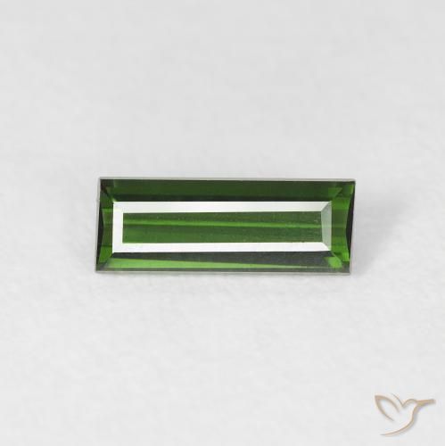 0.57ct 天然 深绿色 碧玺, 狭长方形, VVS