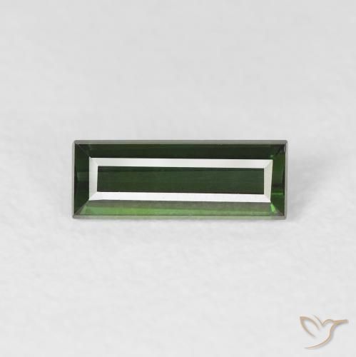 0.70ct 天然 暗绿色 碧玺, 狭长方形, VVS