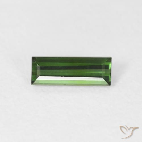 0.44ct 天然 暗绿色 碧玺, 狭长方形, VVS