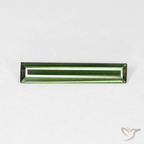 1.03ct 天然 暗绿色 碧玺, 狭长方形, VVS