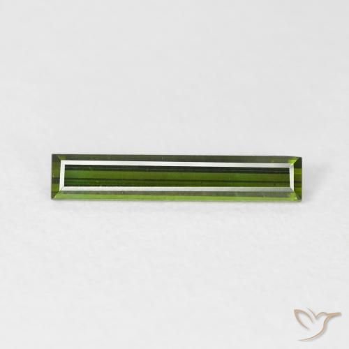 0.76ct 天然 森林绿 碧玺, 狭长方形, VVS