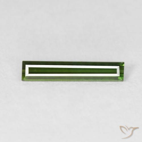 0.64ct 天然 暗绿色 碧玺, 狭长方形, VVS