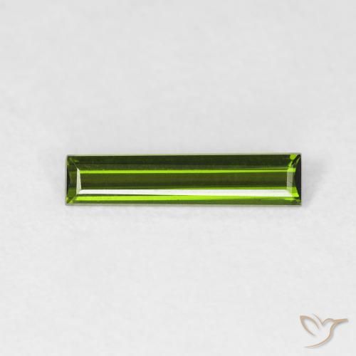 0.50ct 天然 暗绿色 碧玺, 狭长方形, VVS