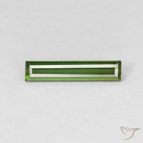 0.67ct 天然 暗绿色 碧玺, 狭长方形, VVS