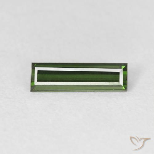 0.68ct 天然 暗绿色 碧玺, 狭长方形, VVS