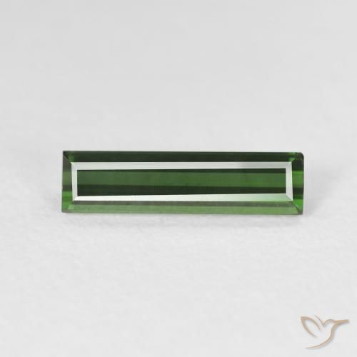 1.02ct 天然 森林绿 碧玺, 狭长方形, VVS