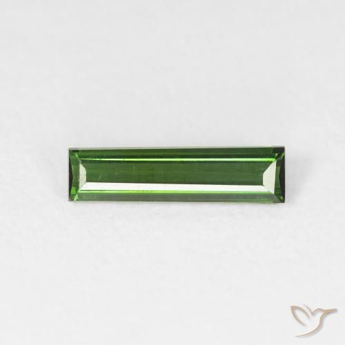 0.63ct 天然 Medium Dark-Green 碧玺, 狭长方形, VS