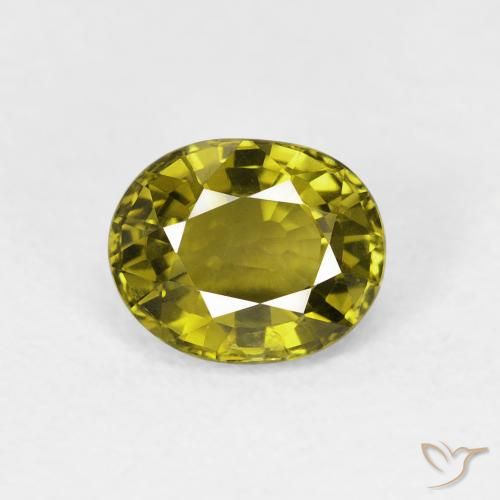 1.19ct 天然 暖绿 碧玺, 椭圆形, VS