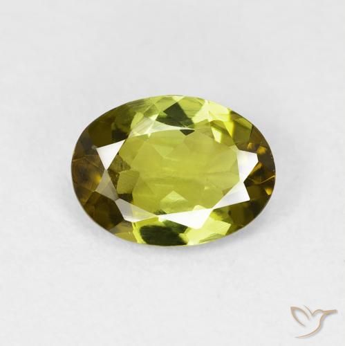 1.03ct 天然 暖土绿 碧玺, 椭圆形, VVS-VS