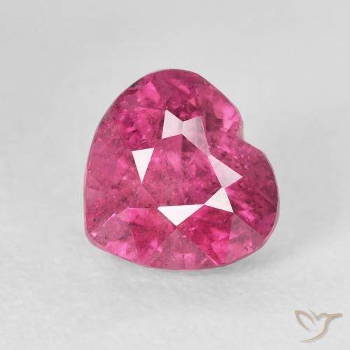 1.74ct 天然 深洋红色 碧玺, 心形, VS