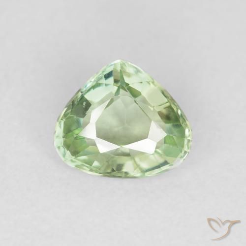 0.94ct 天然 非常浅的鼠尾草绿色 碧玺, 胖三角形, VS