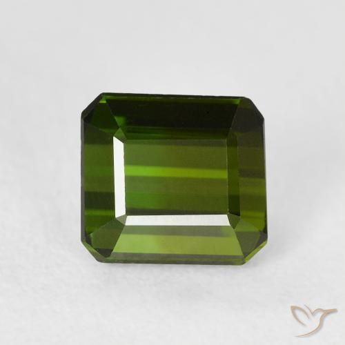 1.47ct 天然 深绿色 碧玺, 祖母绿式切割, VVS