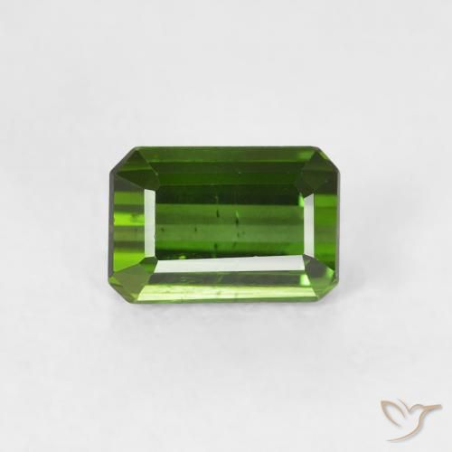 0.60ct 天然 暗绿色 碧玺, 祖母绿式切割, VS