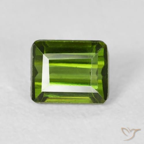 0.73ct 天然 暖绿 碧玺, 祖母绿式切割, VVS-VS