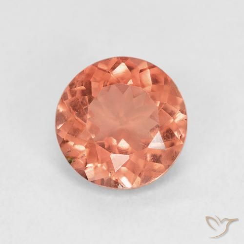 1.36ct 天然 柚子橙 碧玺, 圆形的, VS