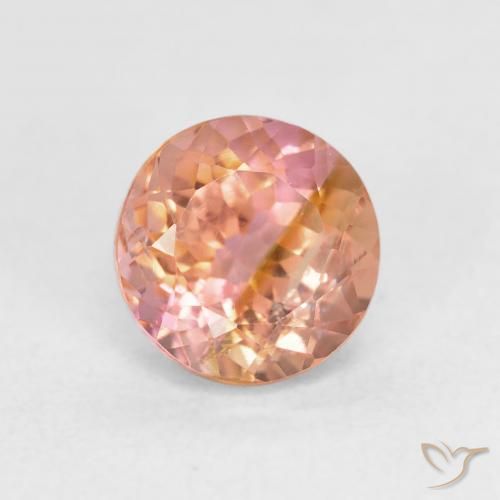 1.41ct 天然 橙粉色 碧玺, 圆形的, VS