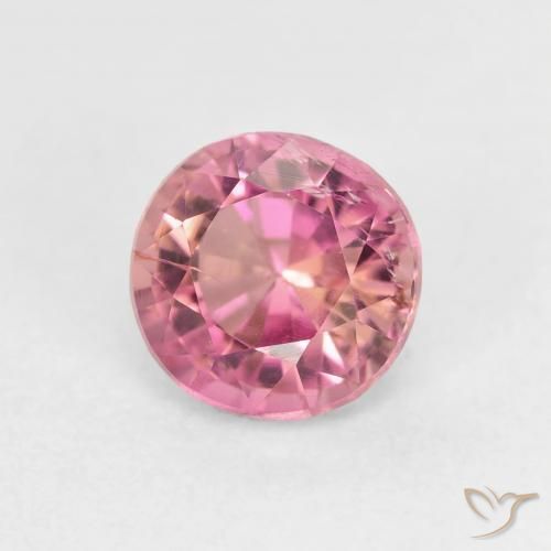 1.49ct 天然 艳粉色 碧玺, 圆形的, VS