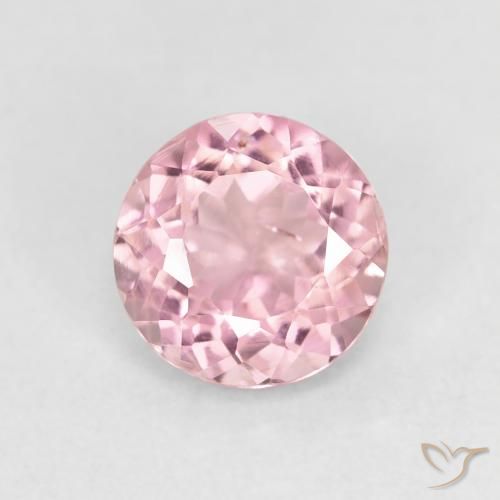 1.24ct 天然 浅粉色 碧玺, 圆形的, VS
