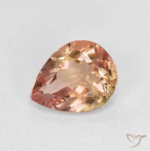 1.35ct 天然 Light Earth Orange 碧玺, 梨形, VS