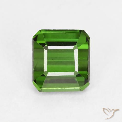 0.80ct 天然 Medium Dark-Green 碧玺, 祖母绿式切割, VVS