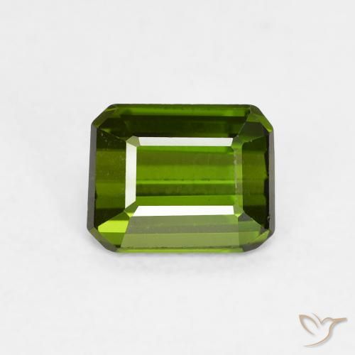 0.75ct 天然 暗绿色 碧玺, 祖母绿式切割, VVS-VS