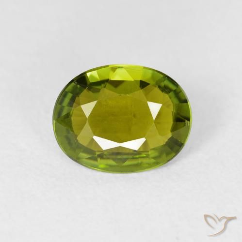 1.32ct 天然 温暖的森林绿 碧玺, 椭圆形, VS