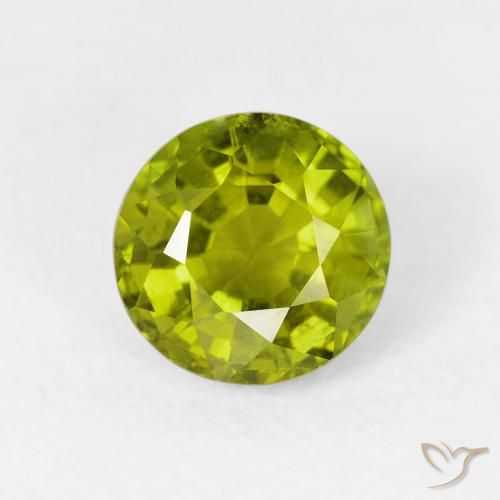 1.52ct 天然 橄榄绿色 碧玺, 圆形的, VS