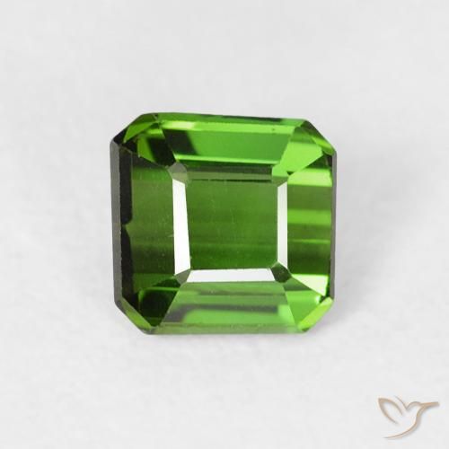 0.58ct 天然 深绿色 碧玺, 祖母绿式切割, VVS-VS