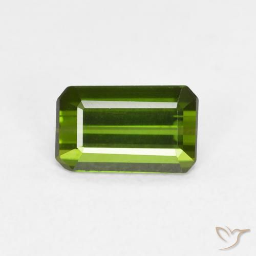 0.74ct 天然 森林绿 碧玺, 祖母绿式切割, VVS