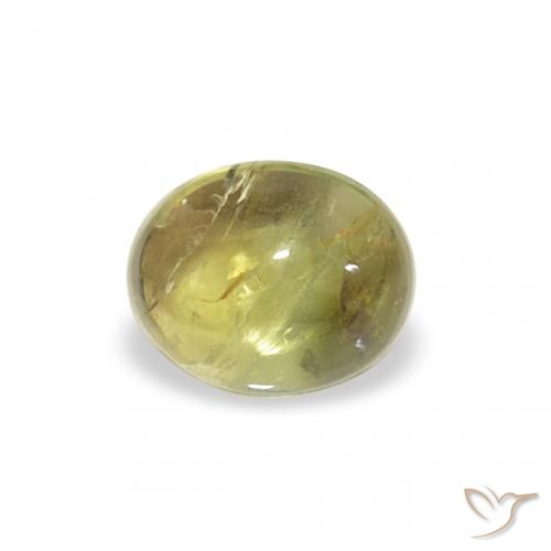 0.76ct 天然 暖绿 碧玺, 椭圆形, 透明