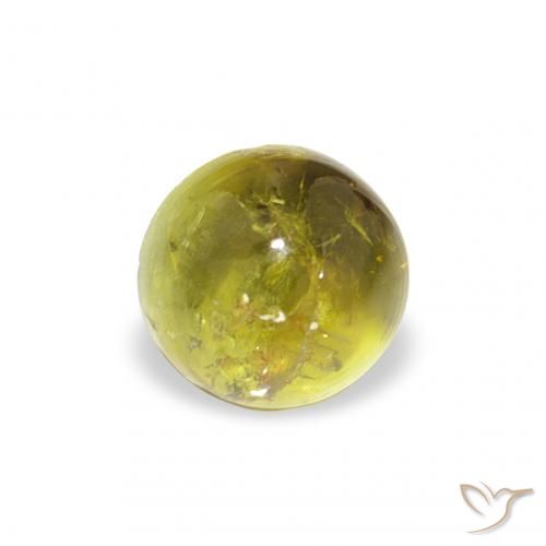 1.12ct 天然 暖绿 碧玺, 圆形的, 透明