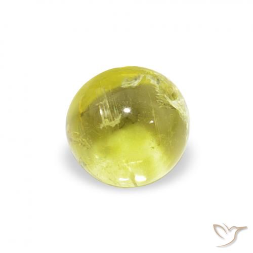 0.57ct 天然 中黄色 碧玺, 圆形的, 透明