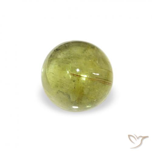 0.53ct 天然 柠檬黄 碧玺, 圆形的, 透明