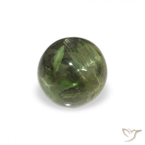 0.55ct 天然 大地绿 碧玺, 圆形的, 透明